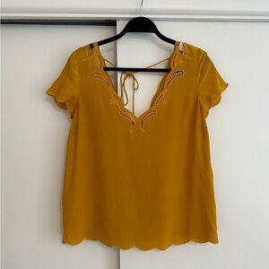 Sezane Annabelle Blouse 100% Silk 36